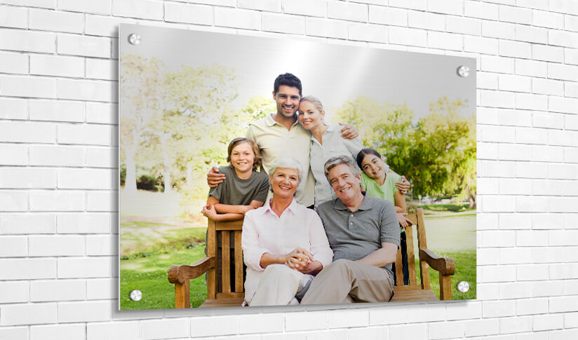 Full Family with Grandparents Photo Printed on Metal Prints Australia CanvasChamp