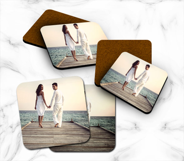 Beach Party Photo Coasters