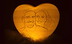Sweet Couple Heart Shaped Lamp CanvasChamp Australia
