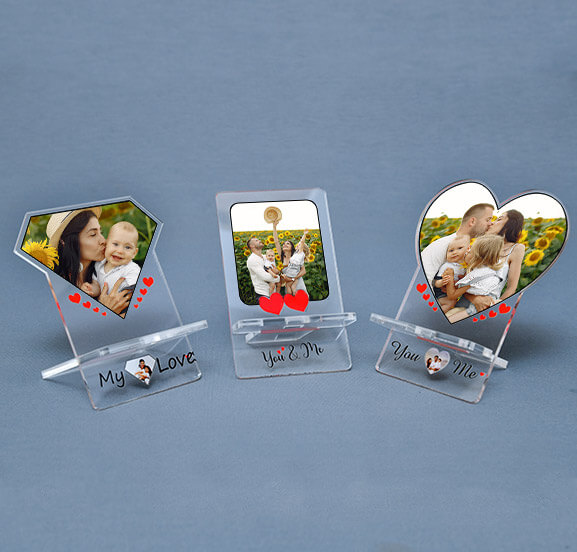 Personalised Acrylic Mobile Stand Specifications