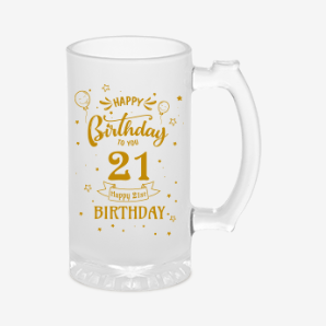 Personalised 21st birthday beer mug australia