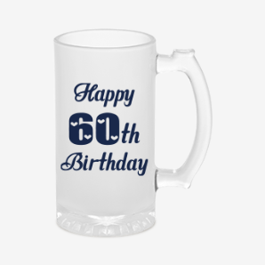 Personalised 60th birthday beer mug australia