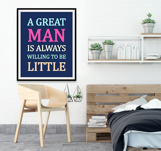 A Great Man is Always Willing to be Little Quote on Bus Roll Canvas Prints Australia CanvasChamp