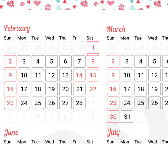 Beautiful durable poster calendar Beautiful durable poster calendar