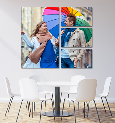 Perfect Couple Photo Print on 4 Panel Custom Split Canvas Prints Australia CanvasChamp