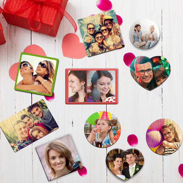 WITH YOUR OWN photo GREAT GIFT 10 x PERSONALISED PHOTO FRIDGE MAGNETS XMAS 
