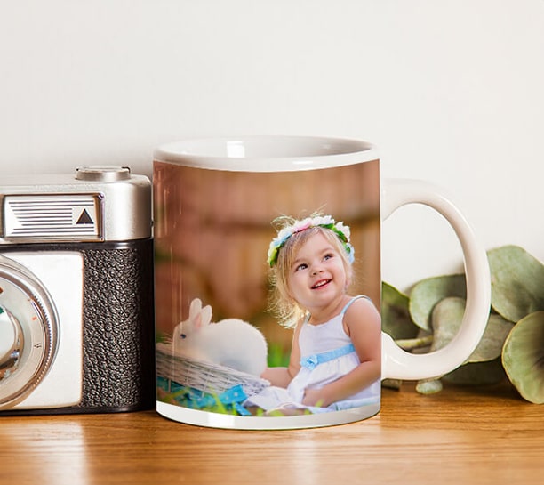 Daughter photo printed on large photo mugs